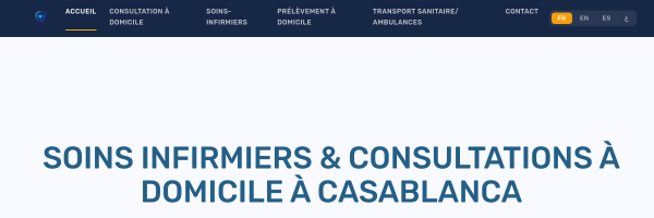 Mobile Healthcare — création site web institutionnel organisation santé mobile, services médicaux Maroc