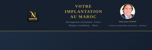 Natis Développement International — création site web cabinet conseil business France Maroc, implantation entreprise Casablanca